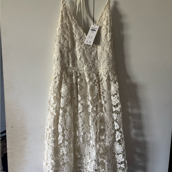 Abercrombie & Fitch Cream Formal Sundress Spaghetti Strap - Picture 2 of 2